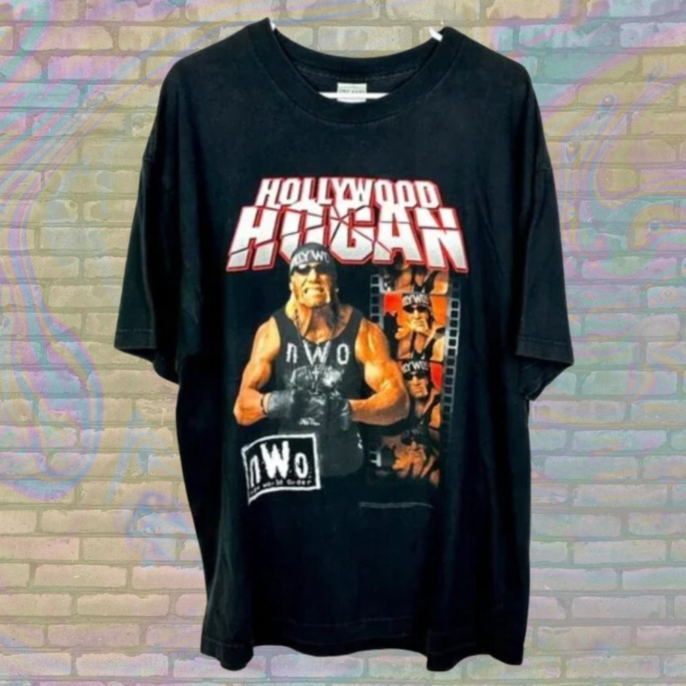 RARE Vintage 90s WCW Hollywood Hulk Hogan New World Order NWO T-shirt